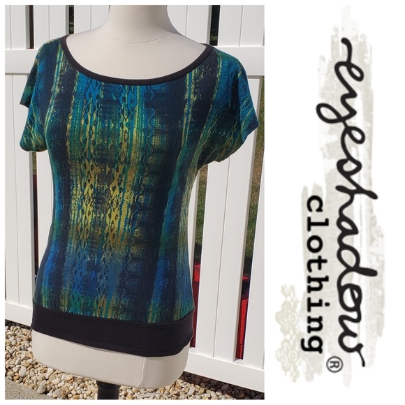 Eyeshadow Tops - 🔥3/$15🔥  Eyeshadow snake skin blue green top